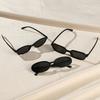 3pcs Fashionable Oval Shaped Small Frame Women's Sunglasses, Simple, Fashionable, Lightweight and Portable Sunglasses