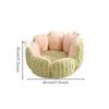 Pet Bed with Raised Petal Sides Cozy Petal-Shaped Round Snug for Cats