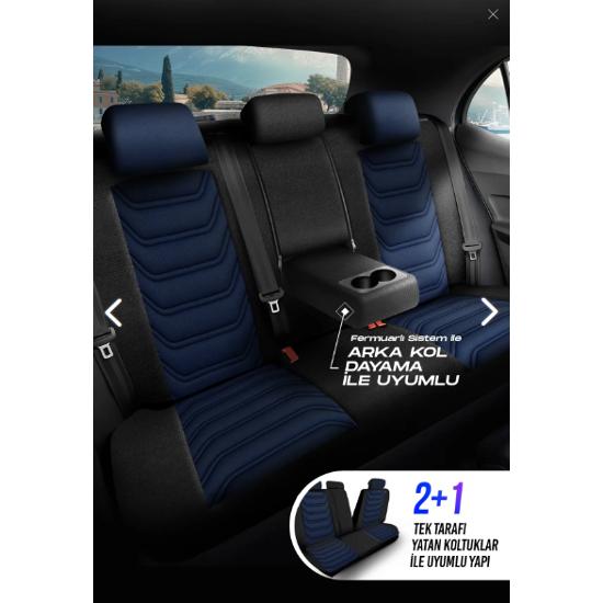 

Чехол на автомобильное сиденье из ткани пике серии Panda Florida - полный комплект