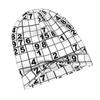 ZLIENSZUS Sudoku-Themed Knit Hat for Adults - Sudoku Puzzle with Numbered Squares, Stylish Brain Accessory Suitable for Casual Outfits, City Walks & G