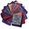 Cashew Flower & Polka Dot Men's Pocket Square Handkerchief