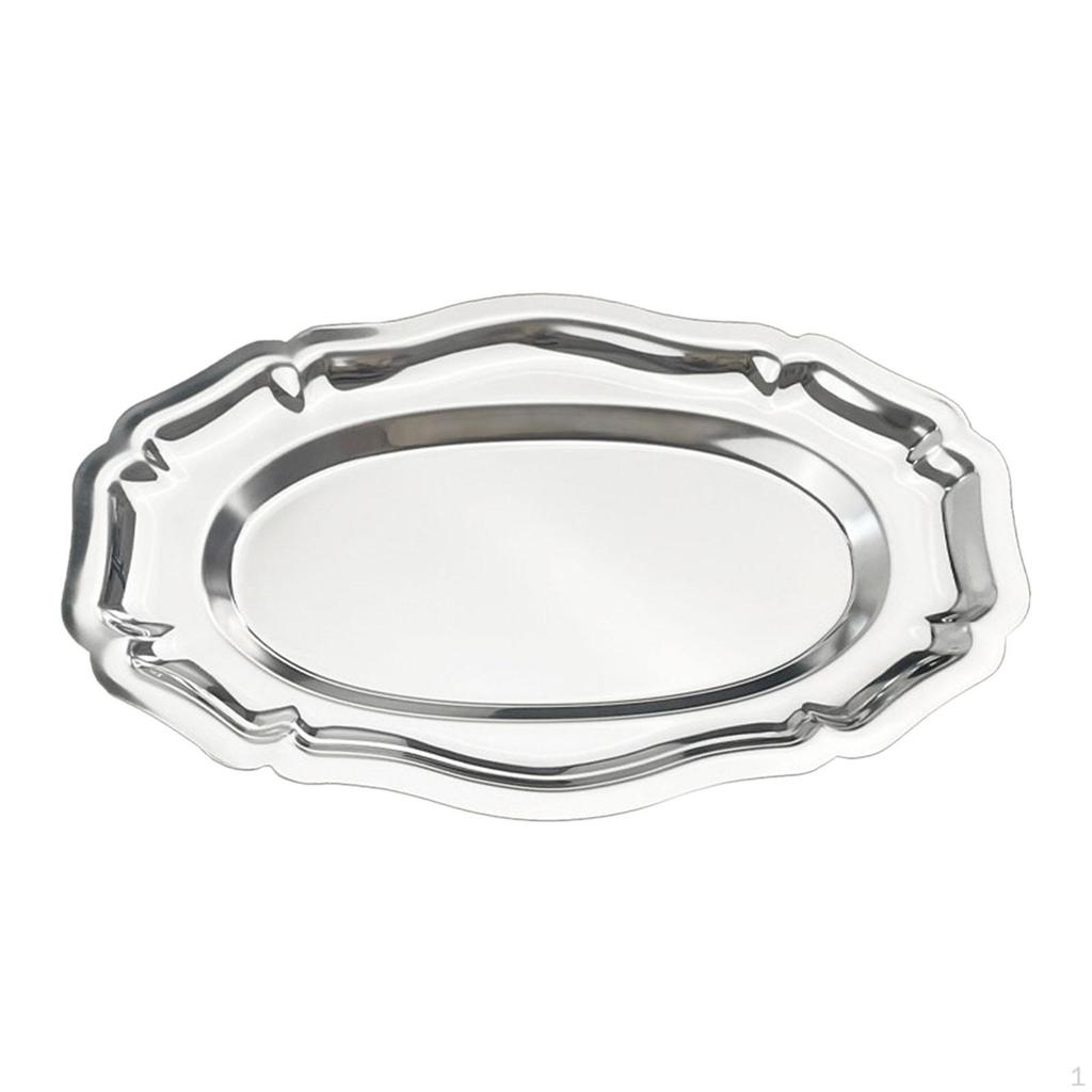 Dessert Plate Appetizer Plates Food Serving Tray Oval Dish for Home Kitchen Cafe