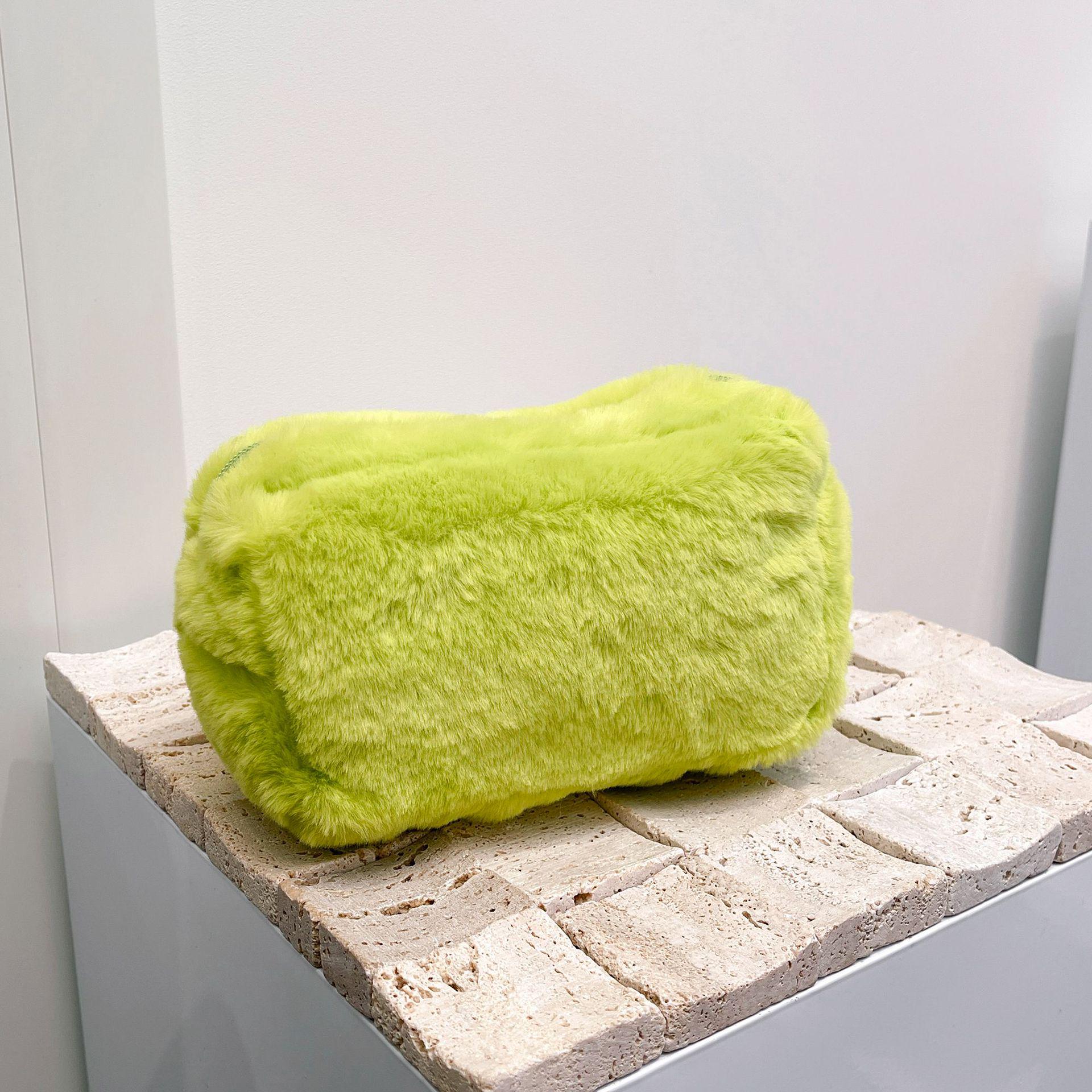 

Large Plush Cosmetic Bag in Candy Color Macaron Design