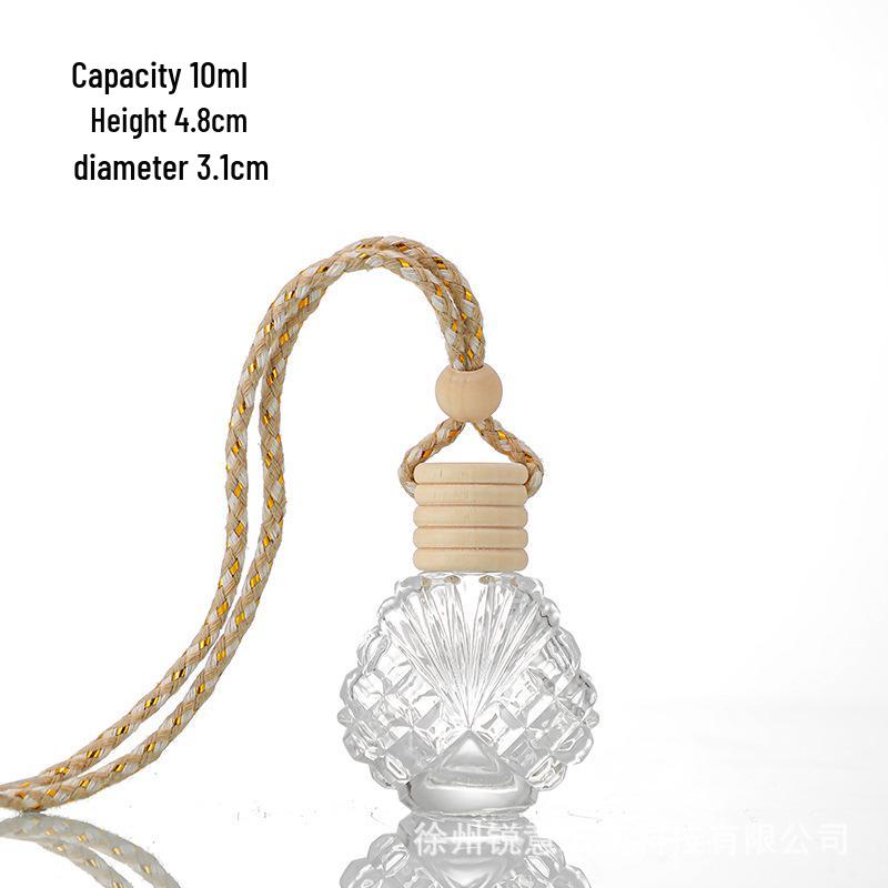 Car Aromatherapy Hanging Refillable Glass Diffuser Bottle Ornament