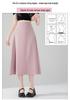 Plus Size Korean Style Slimming Black Skirt - Thin Material, Versatile, Solid Color, Spring/Summer