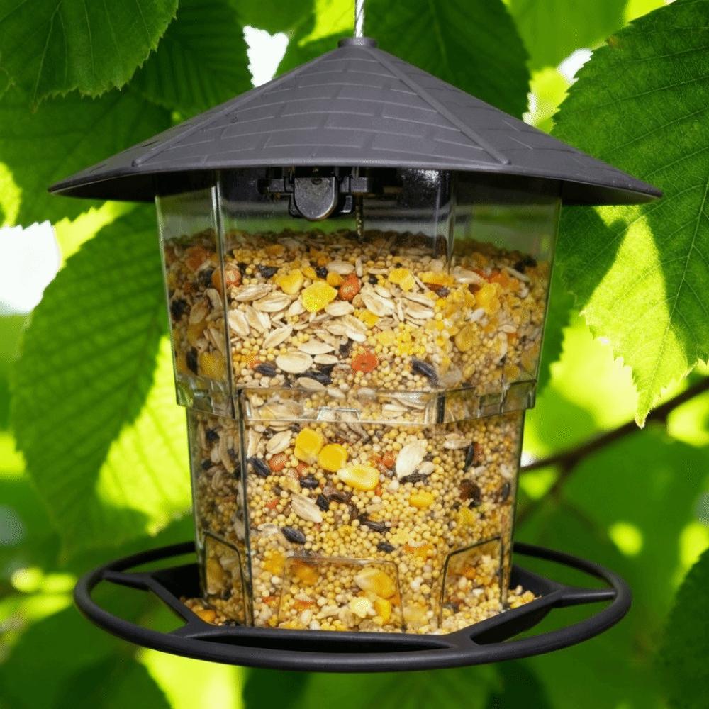 Folding Hanging Bird Feeder Waterproof Bird Food Dispenser Wild Bird Feeders  Courtyard