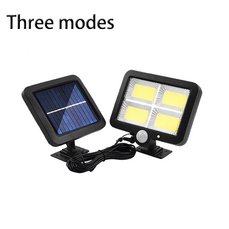 Outdoor Solar Motion Sensor Wall Lights with Remote Control for Courtyard and Corridor