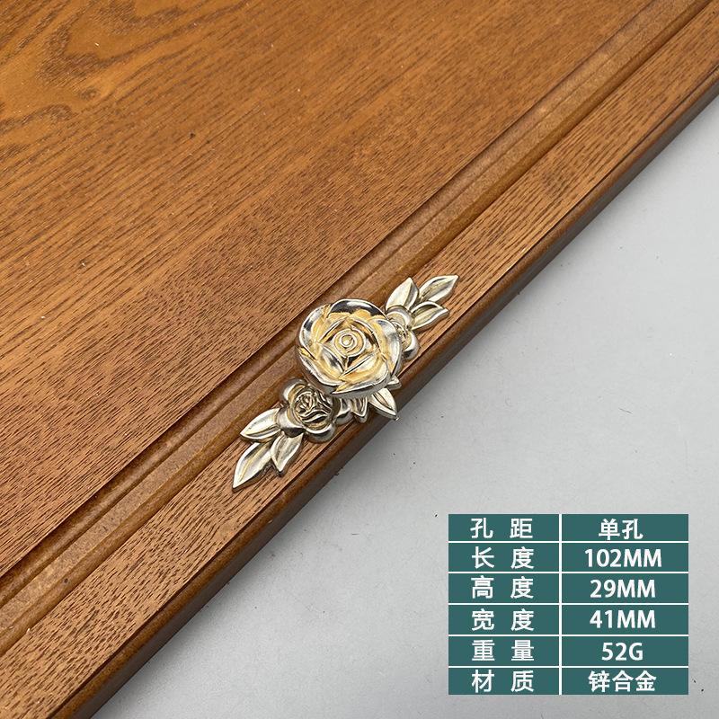 Rose Decorative Cabinet Knobs Floral Knob Cupboard Door Knobs Ivory White Drawer Pulls Cabinet Handle Knobs for Dresser Cabinet