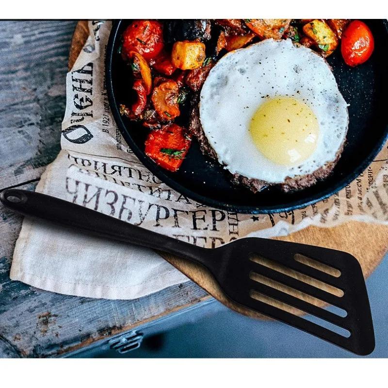 1Pcs Egg Fish Frying Pan Spatula Scoop Fried Shovel Silicone Turners Cooking Utensils Kitchen Tools Cooking Accessories Gadgets