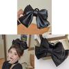 Black Bowknot Princess Hair Clip With Large Shark Clamp For Women And Daily Use