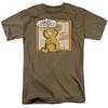 26 Garfield Undertall T Shirt Mens Licensed Cat Jim Davis Comic Tee Safari Green Unisex T-Shirt