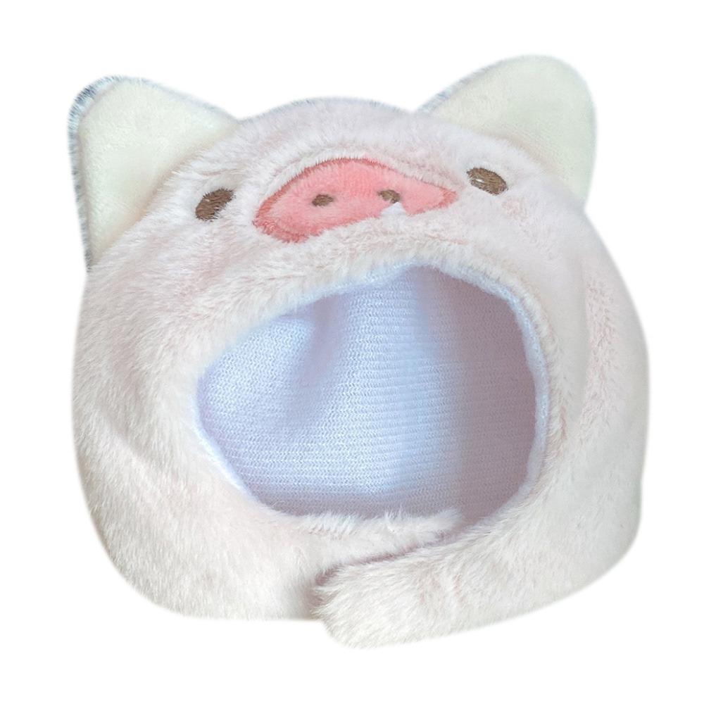 

Мягкая плюшевая шапка для куклы-животного, мультяшный розовый головной убор для маленького бобра, кавайная кукольная шляпа Pig