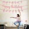 Paper Material Ballet Birthday Banner Pink Color Ballet Theme Set  Birthday Party