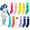 Konamiya Striped Available In 11 Colorful and Perfect for Team Sports and Events Sizes Kids' Knee-High Socks, Colors, Stylish, Costumes, Days, -