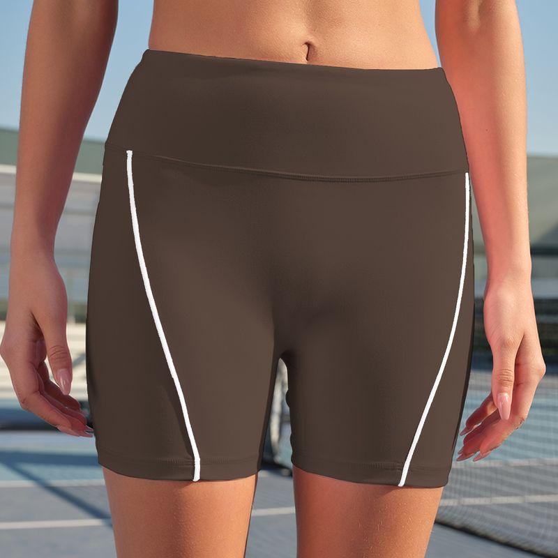 

Fashion Nude Feel Sports Intimates Women s Spaghetti Strap Contrast Color Yoga Clothes Suit Women s Belly Contracting Hip Lifting Running Sports Suit Khakis (shorts) S/6