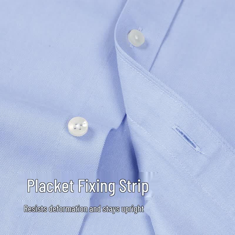 Hodo Men's 80-Count Double-Ply Cotton Wrinkle-Free Long-Sleeve Business Shirt
