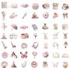 50 Pink Gentle Ballet Girl Stickers Laptop Suitcase DIY Waterproof Stickers Graffiti Stickers