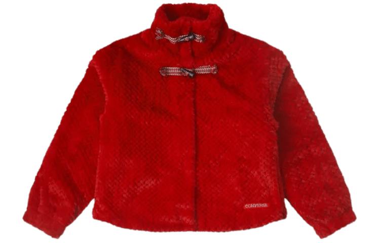 Converse FW23 Пальто с бархатистым ощущением Женское Красное 10026811-A03 2XL