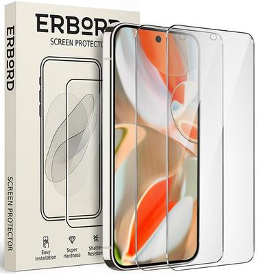 2x Tempered Glass for Google Pixel 9 Pro , ERBORD 9H Hard Glass, Glass