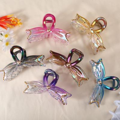 Elegant Korean Bow Claw Hair Clip - Large Shark Clip for Women