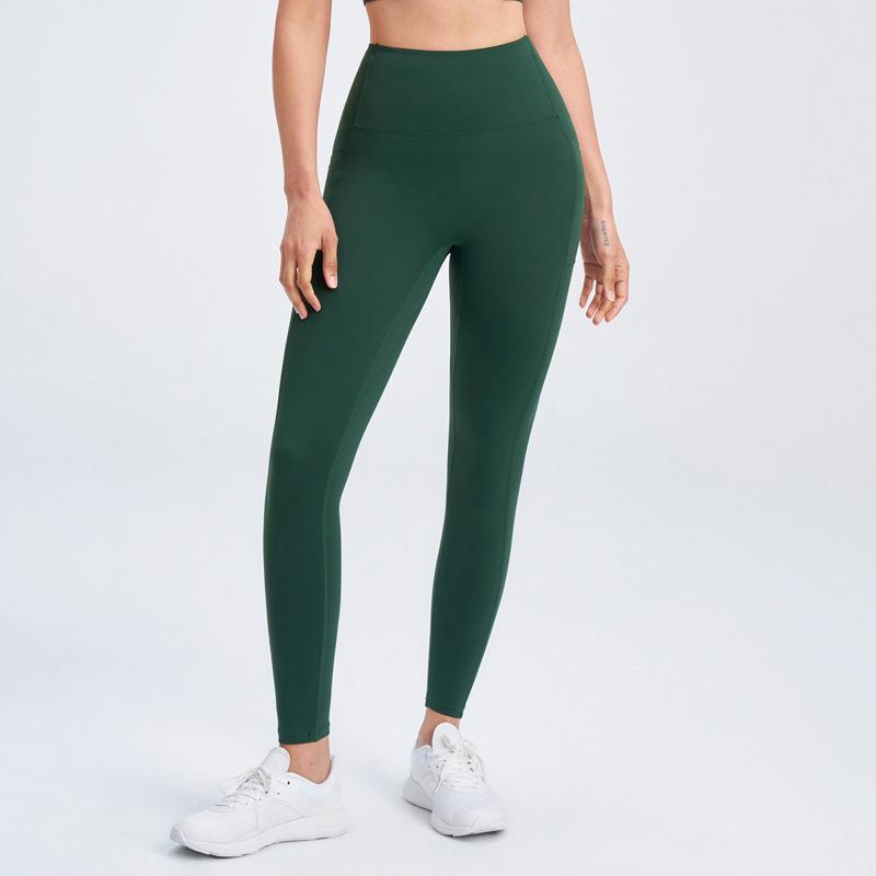 

BILABO Women s Elastic Pocket Fitness Leggings for Spring & Summer Large