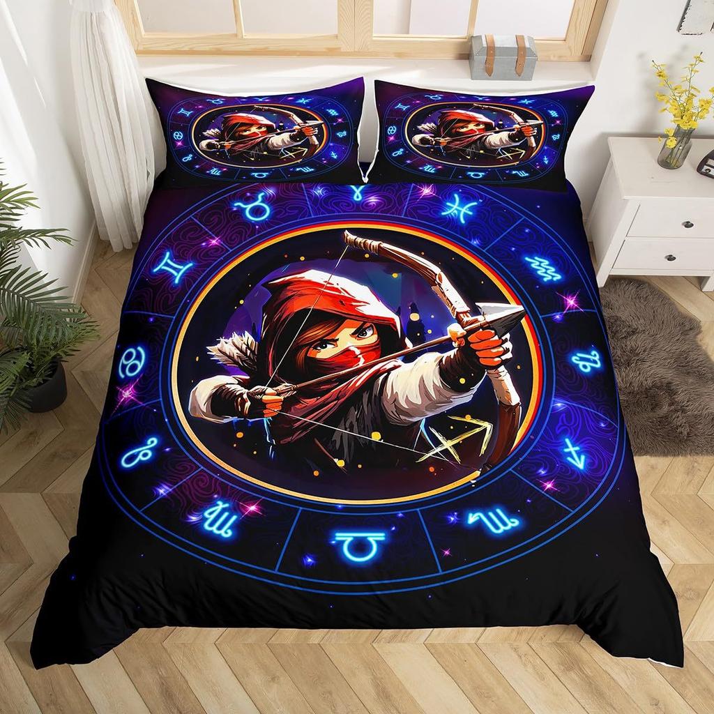 Constellation Taurus Three-Piece Quilt Cover 3D Digital Printing Bedding Set Bed Cover