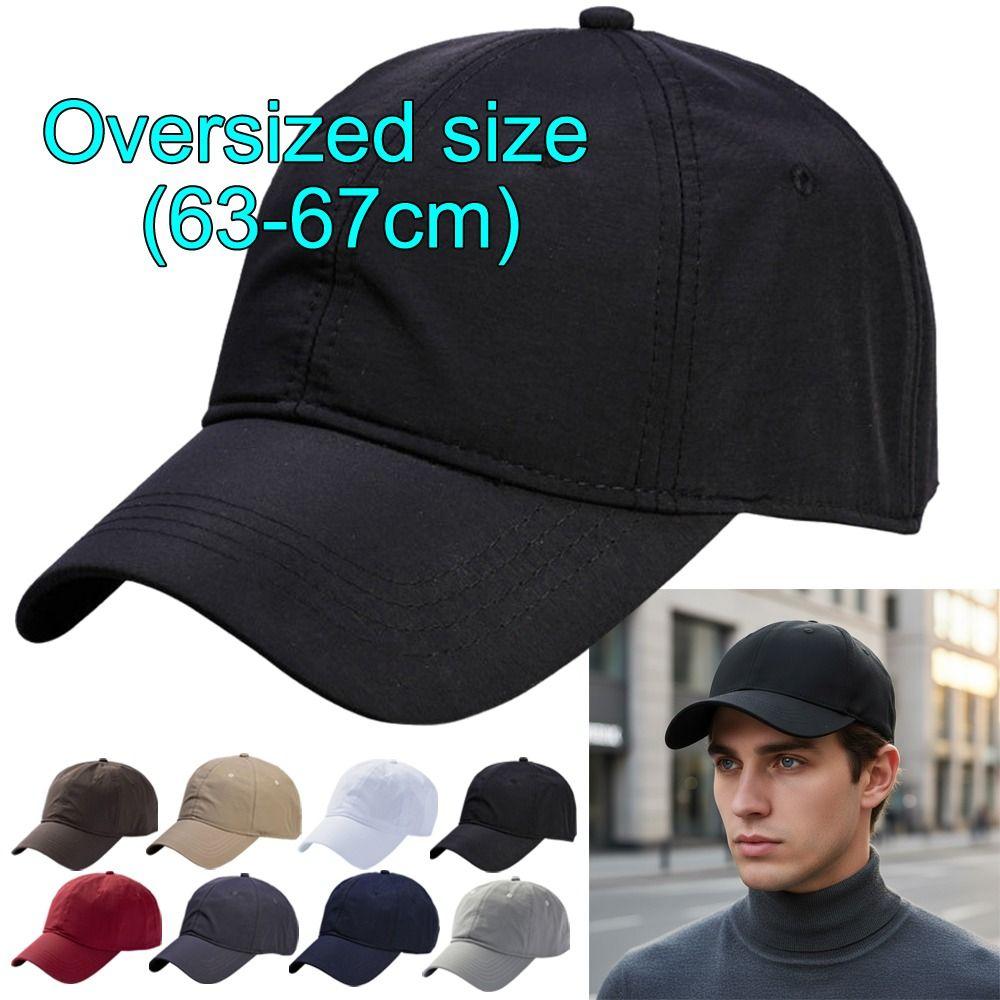 63-67cm Extra Large Size Cap Adjustable Big Head Baseball Cap Summer Visor Cap  For Man Women