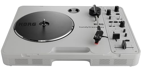 KORG handytraxx play Portable Record Player, Turntable/DJ Device/All-in-One/Optimized for Scratching/Digital Effects/Looper/Battery-Powered