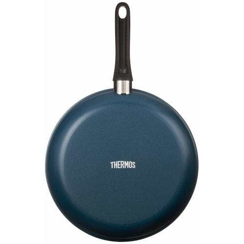 Thermos Frying Pan 26cm For Gas Fire Only Durable Coat Lightweight Model Navy KFD-026 NVY