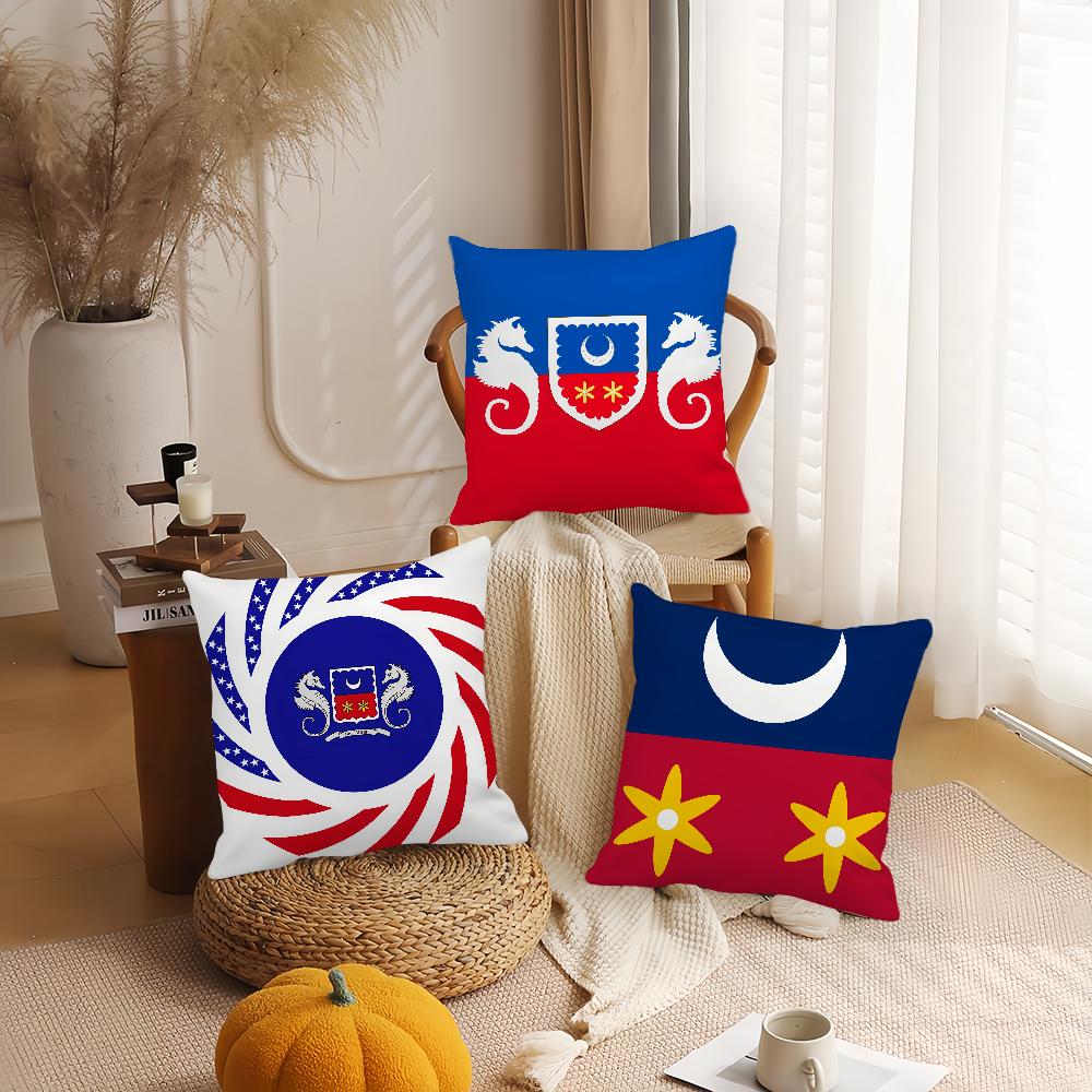 The Mayotte Flag Pillow Case Applicable Space For Guest Rooms Interiors Cars Office House Decoration