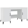 White Desk 140 X 50 X 75 Cm Engineered Wood
