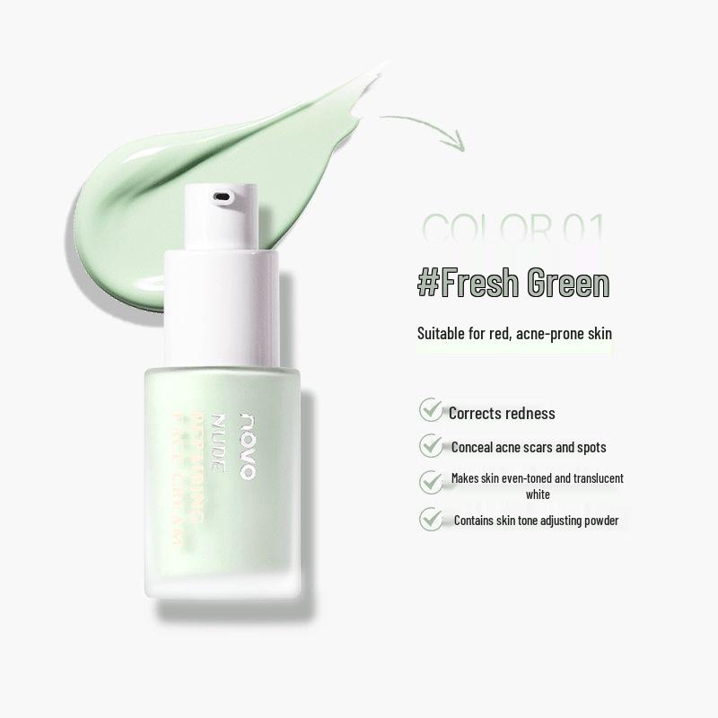 NOVO Nude Feeling Primer: Enhances skin tone, conceals pores, non-caking base for clear nude makeup.