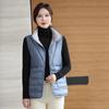 Women Light Weight Thermal Seamlessly Sleeveless Stand Collar White Duck Down Jacket All Match Reversible Chic Vest