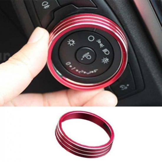 1PCS Red Aluminum Function Control Button For Ford Ranger 2015- Button Trim
