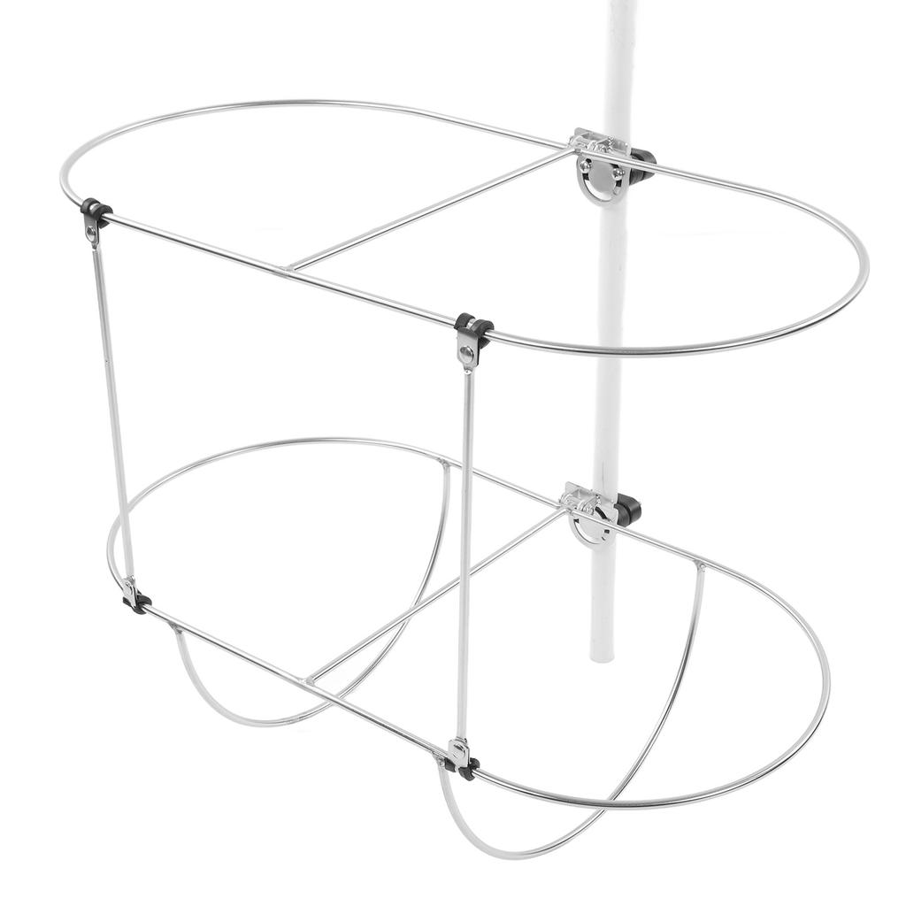 Klappbarer Bootsfenderhalter Rack 304 Edelstahl Doppel-Fenderhalter für 7 8in bis 1in Reling Marine Yacht