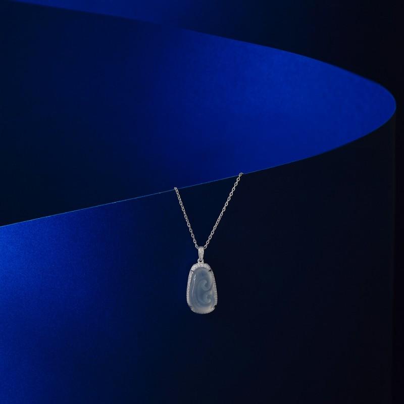 Chalcedony Pendant Necklace New Chinese Style Versatile Daily Wear Womens Fashion