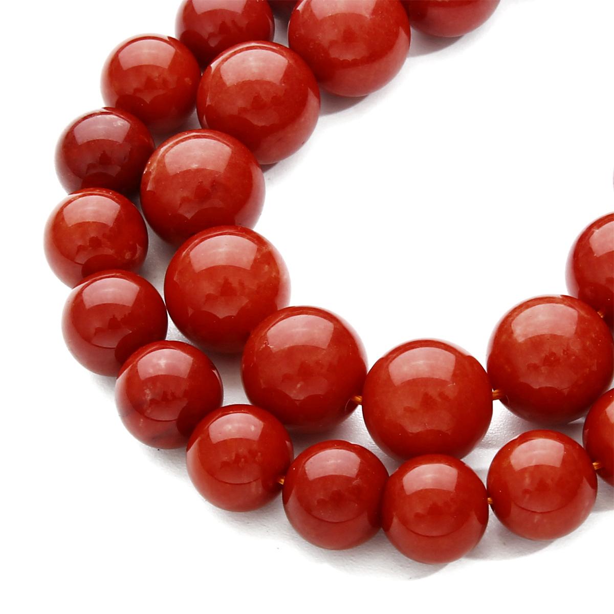 

6/8/10/12 мм натуральный камень нефрит яшма бусины свободные круглые бусины для изготовления ювелирных изделий DIY браслет ожерелье серьги аксессуары около 15 дюймов/нитка 12mm 32pcs красный