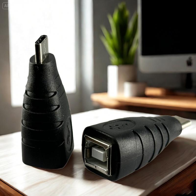 USB C To USB B Printer Adapter,USB B Female To Type C Male Adapter for Printer, Electric Piano, Laptops