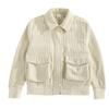 Men's Spring and Autumn Thin Section of The Plus Size Short Paragraph Lapel Loose Solid Colour Casual Jacket Zip Section Jacket