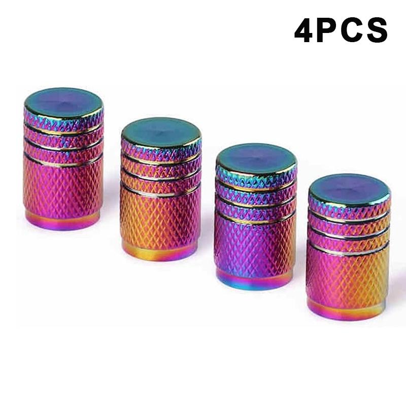 4/5PCS Tire Valve Stem Caps Anodized Aluminum Wheel Valve Covers Accessories Universal Cars SUVs Bikes Trucks And Motorcycles·