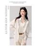 2026 Spring Women's Striped Cotton Linen Sun Protection Shirt - Loose, Long Sleeve, Mid-Length Outerwear Top