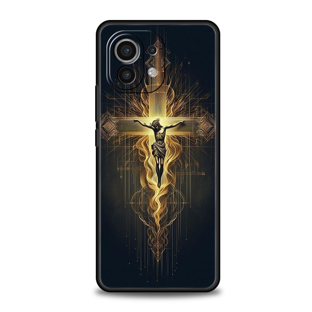 Cross Pattern Element Design Phone Case Cover for Xiaomi Mi 17 15 14 13 12 11 Ultra 15T 14T 13T 12T 11T Pro Lite Soft TPU Shell