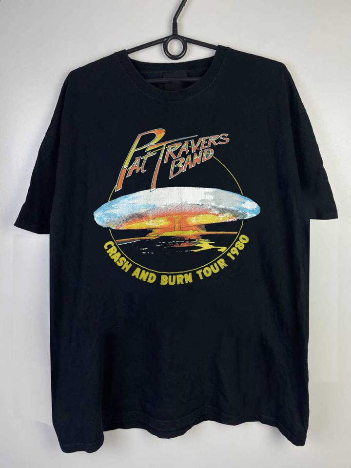 Pat Travers Band Crash and Burn Tour Adult T-shirt All Size S to 5XL S