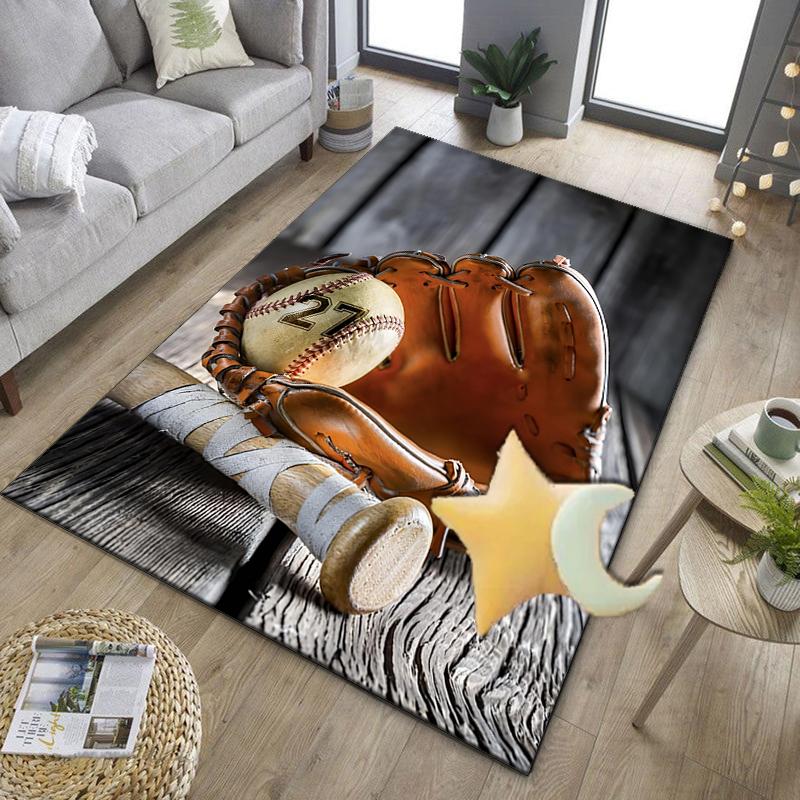 Baseball Passion And Heritage Office Rug Chair Mat, Game Carpet, Suitable for Front Door, Bedroom, Living Room, Desk, Holiday Gift