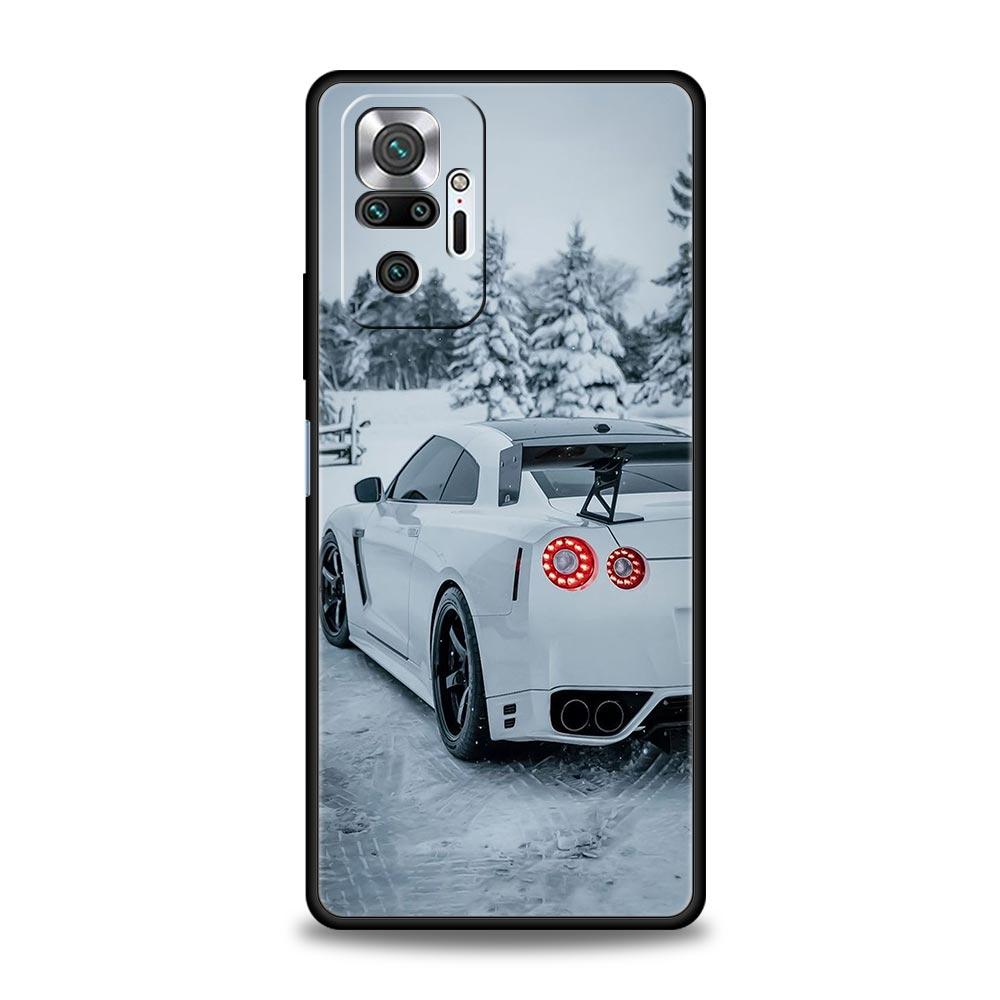 Blue Red JDM Sport Car Phone Case For Xiaomi Redmi Note 14 13 5G 10 11 12 Pro Plus 4G 14C 13C 12C 10C Black Cover
