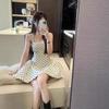 French Square Collar Sleeveless Polka Dot Suspender Dress Children's Summer New Small Temperament Beautiful Short Skirt