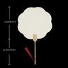 Chinese Rice Paper Fan White Round Fan with Tassels DIYs Blank Fan Decors