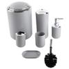 6pcsCelsiusset Bathroom Accessories Set  Toothbrush Holder,Trash Can,Soap Dispenser (White)
