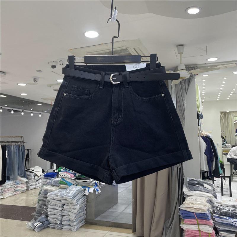 Women s Chic Korean High-Waist Loose Denim Shorts - Casual Wide-Leg Summer Style L