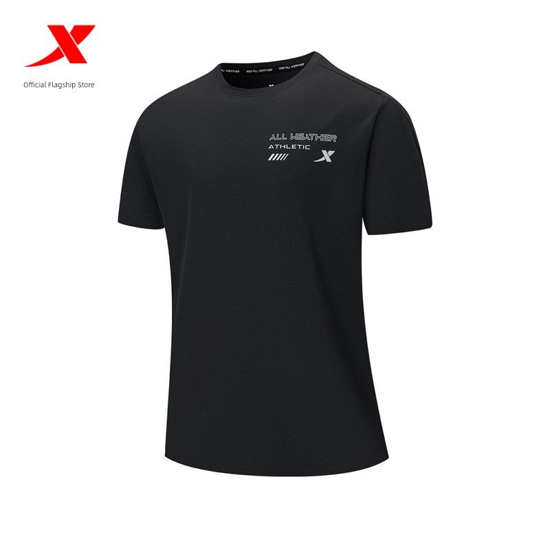 

Tebu Men s Quick-Drying Antibacterial Marathon Professional Short Sleeve Positive Black 2XL(/185)